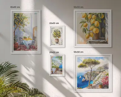 Gallery wall citrus inspirations sun print