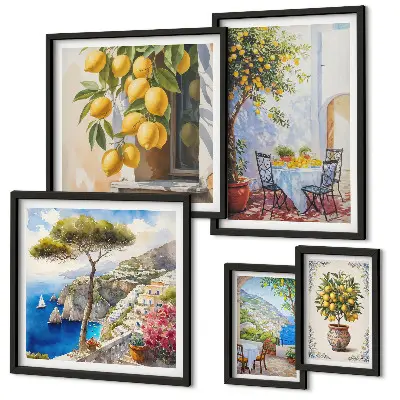 Gallery wall Citrus inspirations sun