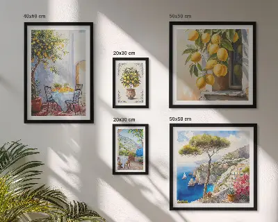 Gallery wall citrus inspirations sun print