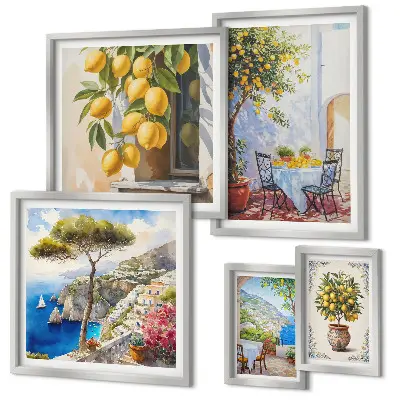 Gallery wall citrus inspirations sun print