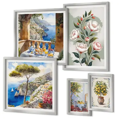 Gallery wall Picturesque floral views