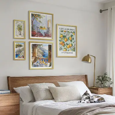 Set of 5 wall art pieces Citrus inspirations Provence