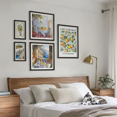 Set of 5 wall art pieces Citrus inspirations Provence