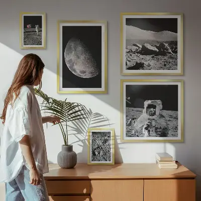 Gallery wall Astronauts' lunar landscapes
