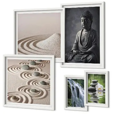 Framed photo set Relaxing zen nature themes
