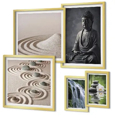 Framed photo set Relaxing zen nature themes