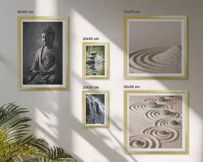 Framed photo set Relaxing zen nature themes