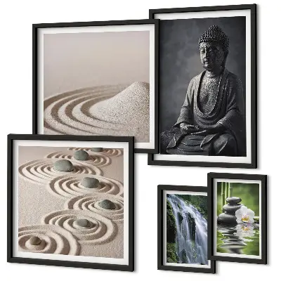 Framed photo set Relaxing zen nature themes