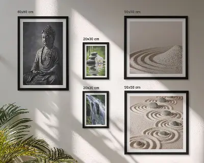 Framed photo set Relaxing zen nature themes