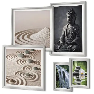 Framed photo set Relaxing zen nature themes