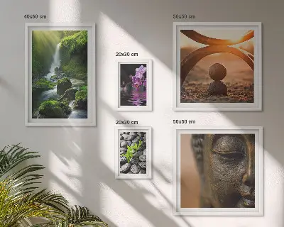 Framed photo set Harmony of nature minimalistic