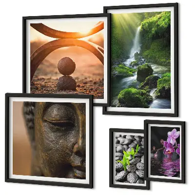 Framed photo set Harmony of nature minimalistic