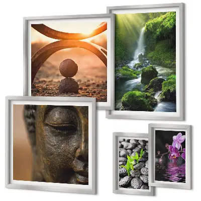 Framed photo set Harmony of nature minimalistic