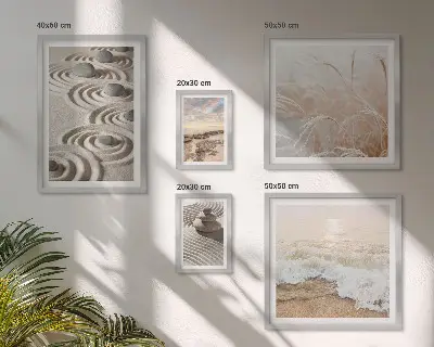 Set of 5 wall art pieces Relaxing landscapes of nature