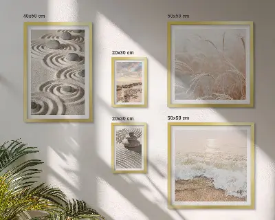 Set of 5 wall art pieces Relaxing landscapes of nature