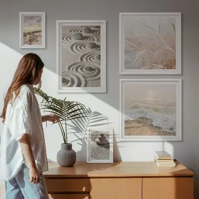 Set of 5 wall art pieces Relaxing landscapes of nature
