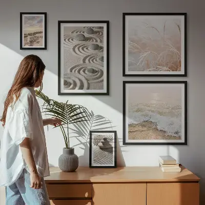 Set of 5 wall art pieces Relaxing landscapes of nature