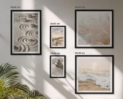 Set of 5 wall art pieces Relaxing landscapes of nature