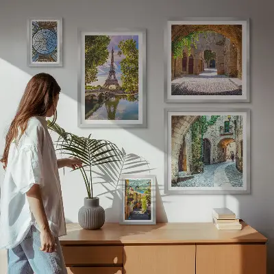 Framed photo set Charming views of European cities