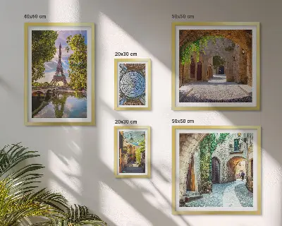 Framed photo set Charming views of European cities
