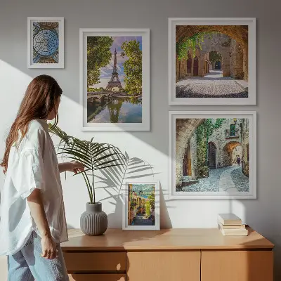 Framed photo set Charming views of European cities