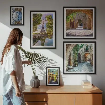 Framed photo set Charming views of European cities