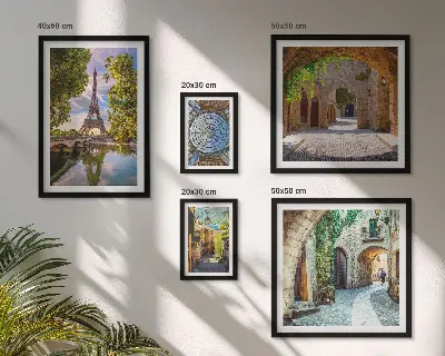 Framed photo set Charming views of European cities