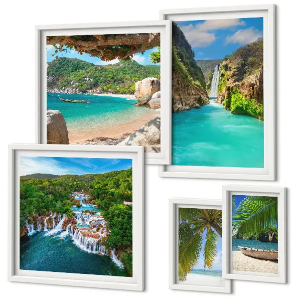 Gallery wall Tropical waterfalls beaches