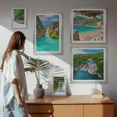 Gallery wall Tropical waterfalls beaches