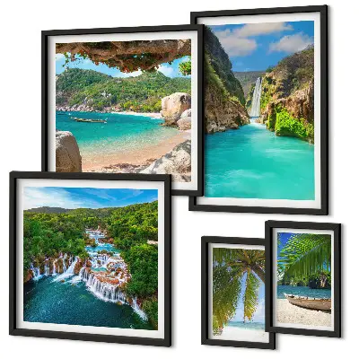 Gallery wall Tropical waterfalls beaches