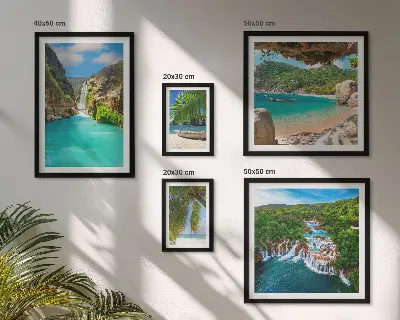 Gallery wall Tropical waterfalls beaches