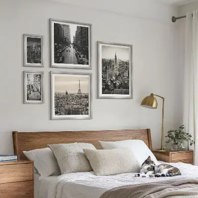 Framed photo set City panoramas of European capitals