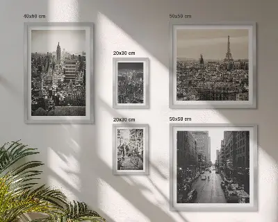 Framed photo set City panoramas of European capitals