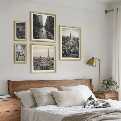 Framed photo set City panoramas of European capitals
