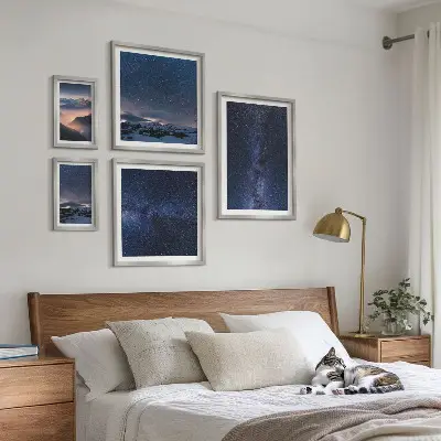 Set of 5 wall art pieces Cosmic skyscapes