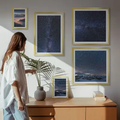 Cosmic skyscapes wall art set of 5 pieces