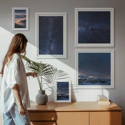 Cosmic skyscapes wall art set of 5 pieces