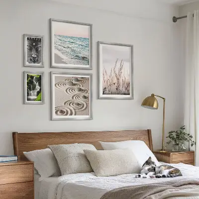 Framed photo set Relaxing nature zen water