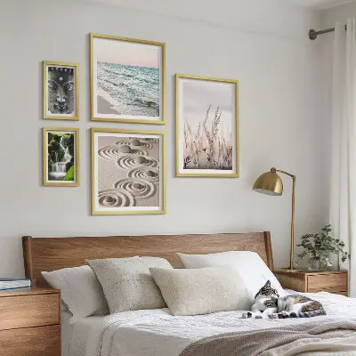 Framed photo set Relaxing nature zen water