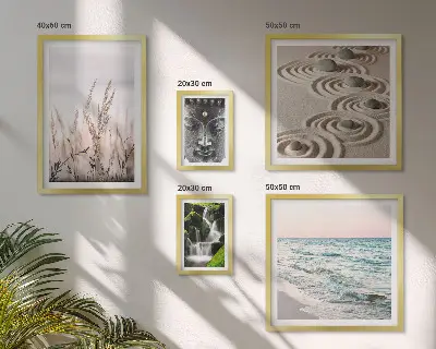 Framed photo set relaxing nature zen water scene