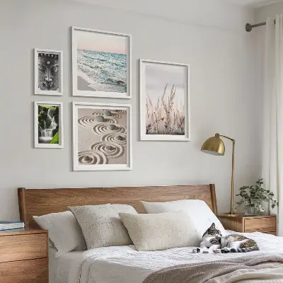 Framed photo set Relaxing nature zen water
