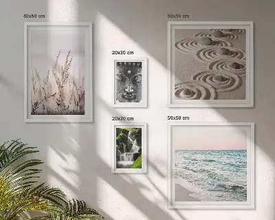 Framed photo set Relaxing nature zen water