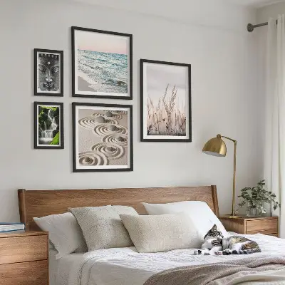 Framed photo set Relaxing nature zen water
