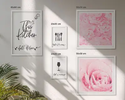 Rose-themed kitchen wall art set of 5 decorative wall pieces