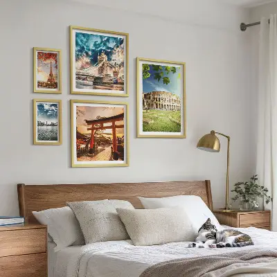 Set of 5 wall art pieces Icons of world architecture