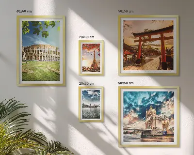 Set of 5 wall art pieces Icons of world architecture