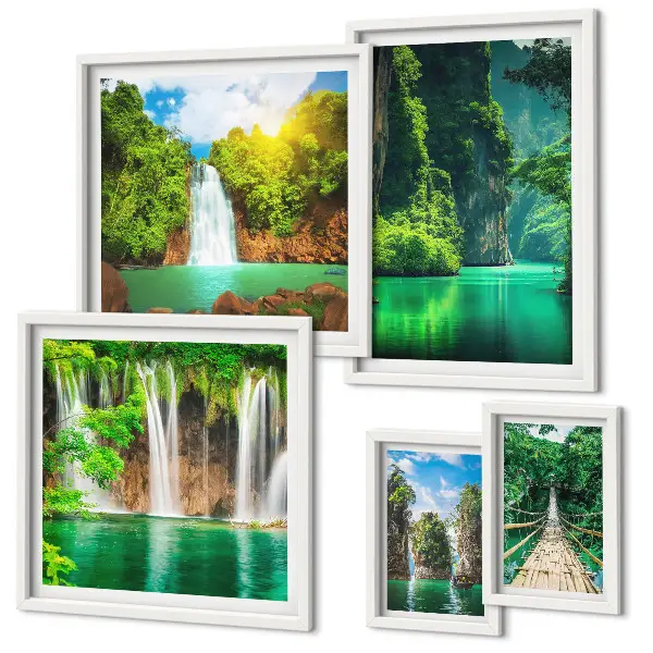 Gallery wall Tropics waterfalls green nature