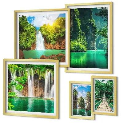 Gallery wall Tropics waterfalls green nature