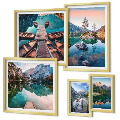 Gallery wall Mountain lakes picturesqueness