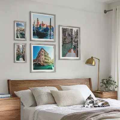 Gallery wall Venice canals gondolas charm
